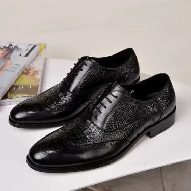 Elegáns krokodil bőr férfi cipő