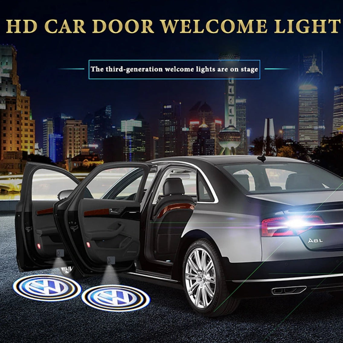 Bezprzewodowy projektor LED do drzwi samochodowych CARWELL™ (NOWA EDYCJA 2024)